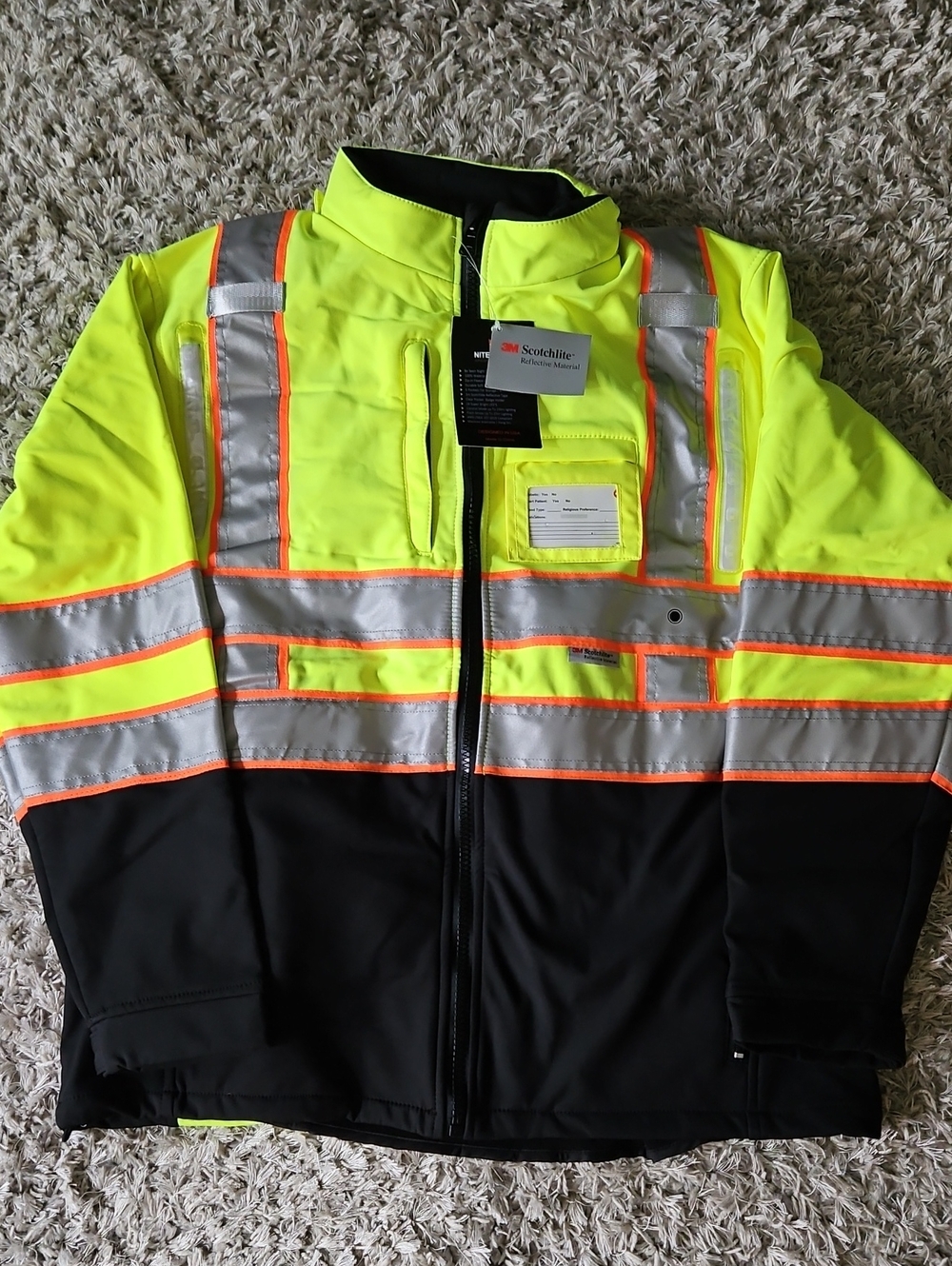 NiteBeams High-Visibility Bomber Jacket Mens XL